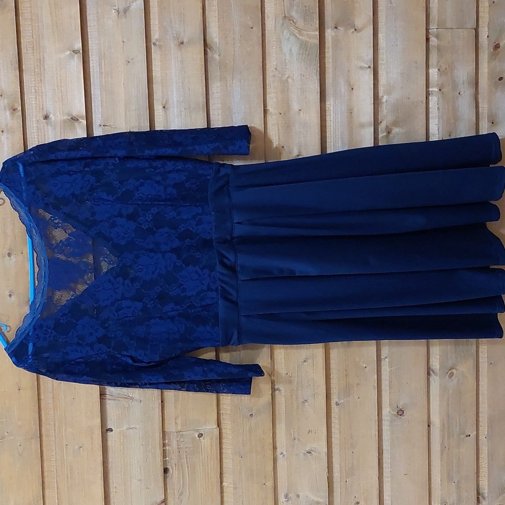 ihot Blue XL Dress Lace